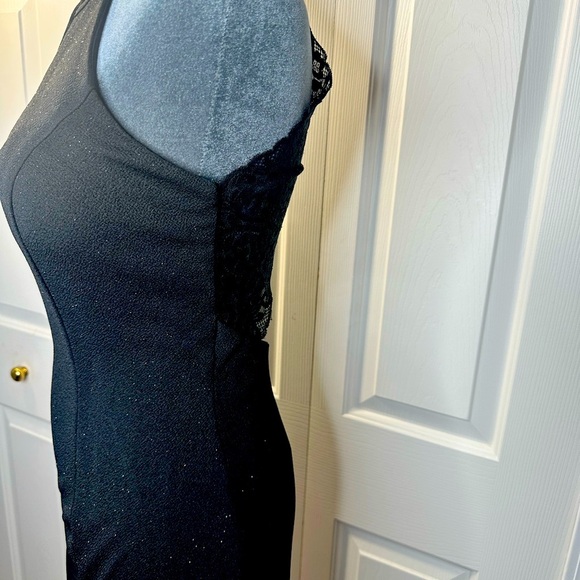 NWT Retro‎ Y2K Black Lace Back Mini Dress Size Medium - Picture 5 of 9